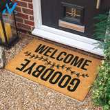 Welcome Goodbye Doormat Housewarming Gift Welcome Door Mat Personalized Gift New Home Gift Wedding Gift Door