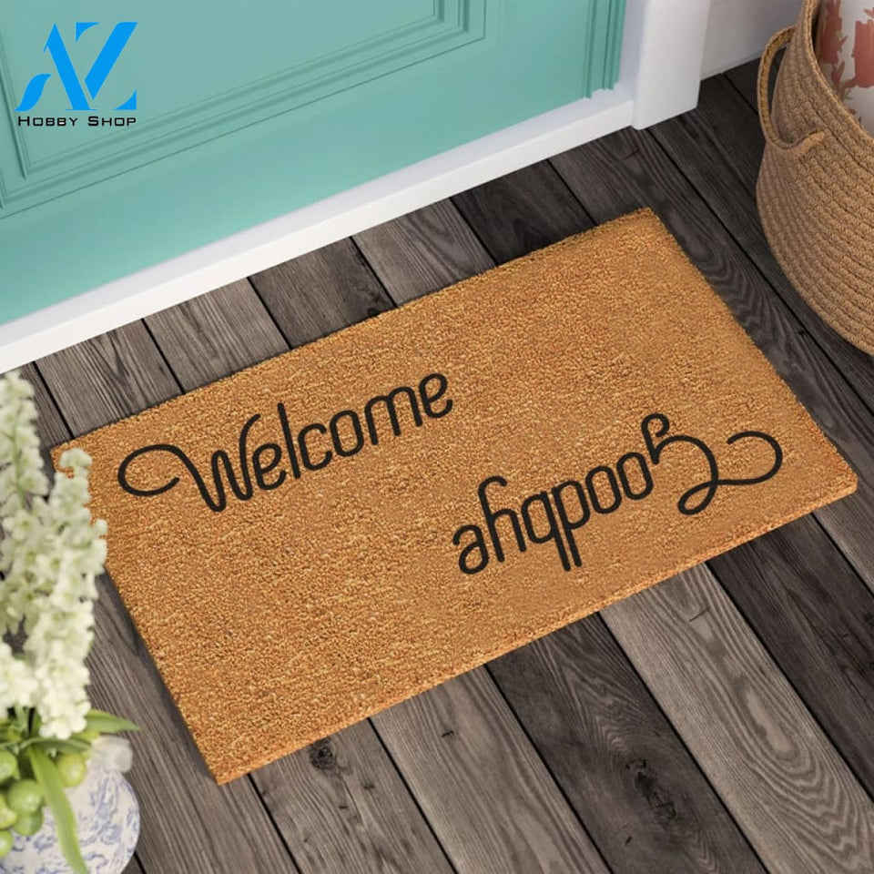 Welcome Goodbye Doormat Housewarming Gift Personalized Gift Wedding Gift Home Gift Welcome Doormat |
