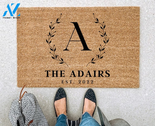 Welcome Mat Custom Doormat Housewarming Gift Wedding Gift Gift for couples Anniversary Gift Personalized Doormat