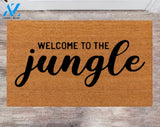 Welcome To The Jungle Front Door Rug Last Name Rug Monogram Rug Closing Gift Funny Doormat Christmas Doormat