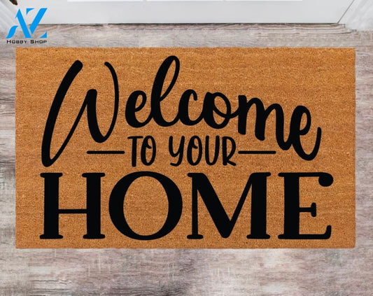 Welcome to Your Home Family Name Rug Monogram Rug Closing Gift Funny Doormat House Warming Gift