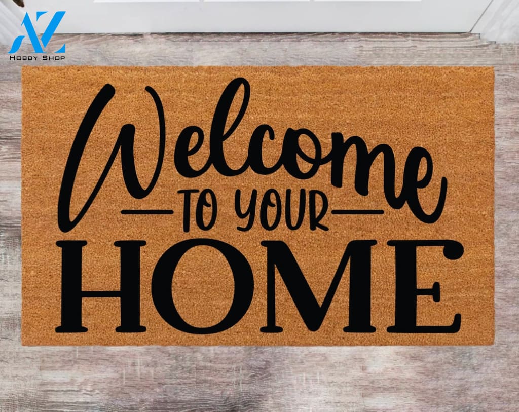 Welcome to Your Home Family Name Rug Monogram Rug Closing Gift Funny Doormat House Warming Gift