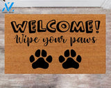 Welcome Wipe Your Paws Cute Pet Doormat Animals Friends Last Name Rug Monogram Rug Closing Gift Funny Doormat