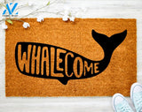 Whalecome Doormat Whale Decoration Beach House Decor Customized Doormat Coco Coir Door Mat Housewarming Gift