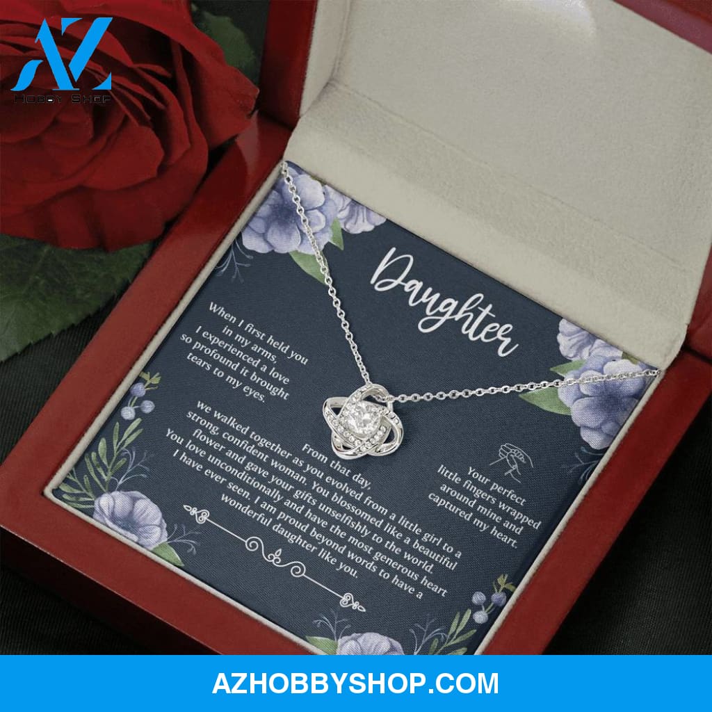 When I First Held You Daughter Silver Necklace From Mom and Dad