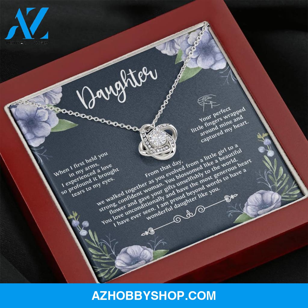 When I First Held You Daughter Silver Necklace From Mom and Dad