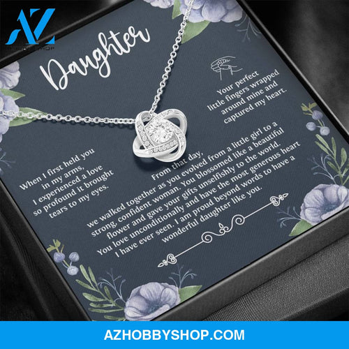 When I First Held You Daughter Silver Necklace From Mom and Dad