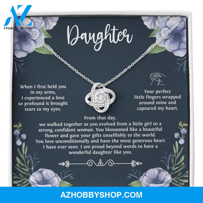 When I First Held You Daughter Silver Necklace From Mom and Dad