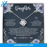 When I First Held You Daughter Silver Necklace From Mom and Dad