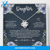 When I First Held You Daughter Silver Necklace From Mom and Dad