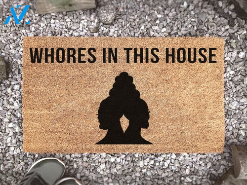 Whores In This House Doormat - WAP Mat - Cardi B - Custom Coir Mat - Music Gift - Welcome Mat