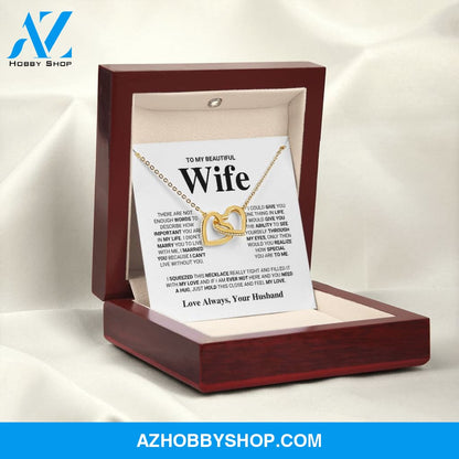 Wife - Feel My Love - Interlocking Hearts Necklace