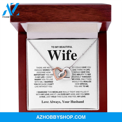 Wife - Feel My Love - Interlocking Hearts Necklace
