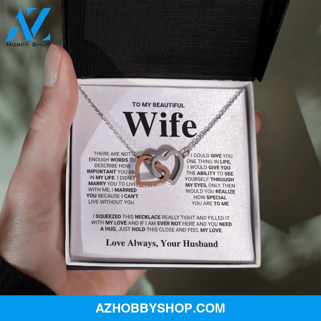 Wife - Feel My Love - Interlocking Hearts Necklace