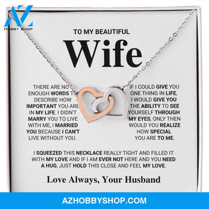Wife - Feel My Love - Interlocking Hearts Necklace