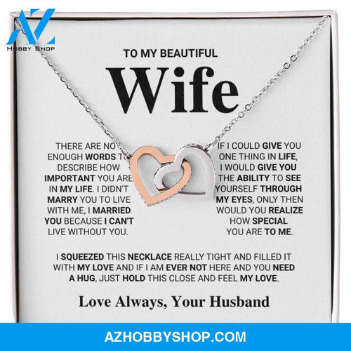 Wife - Feel My Love - Interlocking Hearts Necklace
