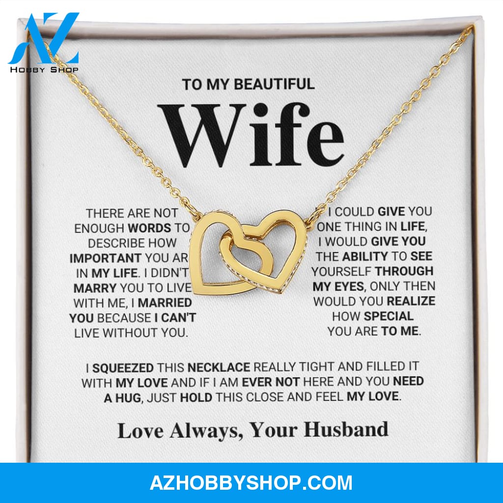 Wife - Feel My Love - Interlocking Hearts Necklace