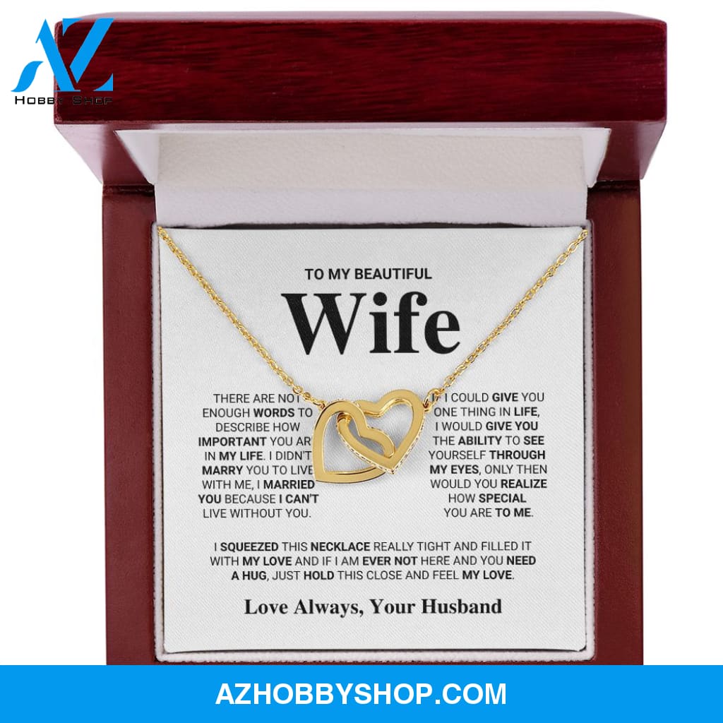 Wife - Feel My Love - Interlocking Hearts Necklace