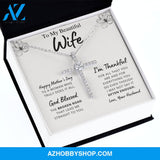 Wife Mother's Day - Thank You - Cross Necklace