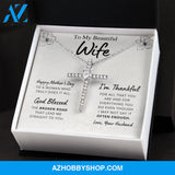 Wife Mother's Day - Thank You - Cross Necklace