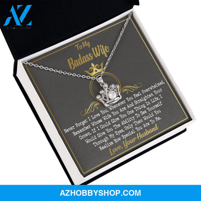 Wife - My Badass Wife - Crown Necklace