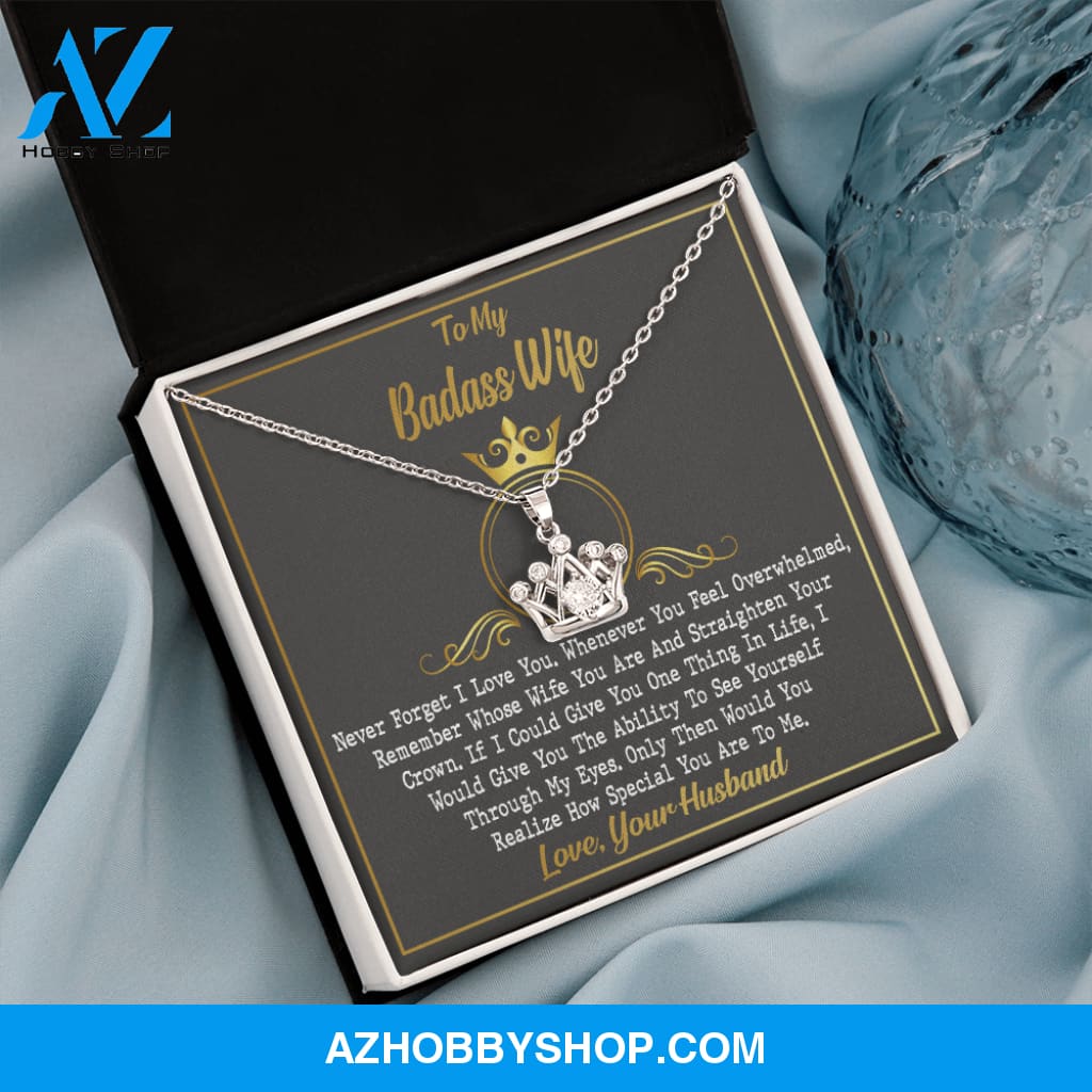 Wife - My Badass Wife - Crown Necklace