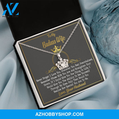 Wife - My Badass Wife - Crown Necklace