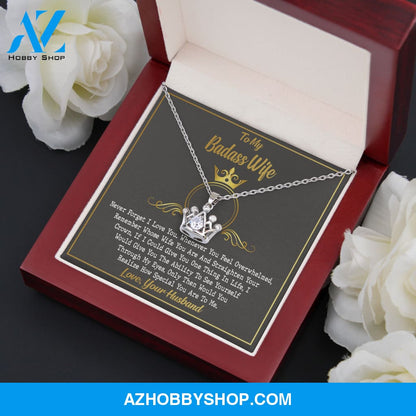 Wife - My Badass Wife - Crown Necklace