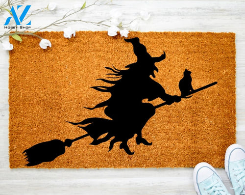 Witches Doormat Park Broom Doormat Halloween Door mat Housewarming Doormat Coir doormat Gifts