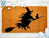Witches Doormat Park Broom Doormat Halloween Door mat Housewarming Doormat Coir doormat Gifts