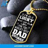 World's Best DAD - Graphical Dog Tag & Ball chain (steel)