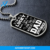 World's Best DAD - Graphical Dog Tag & Ball chain (steel)