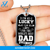 World's Best DAD - Graphical Dog Tag & Ball chain (steel)
