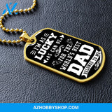 World's Best DAD - Graphical Dog Tag & Ball chain (steel)