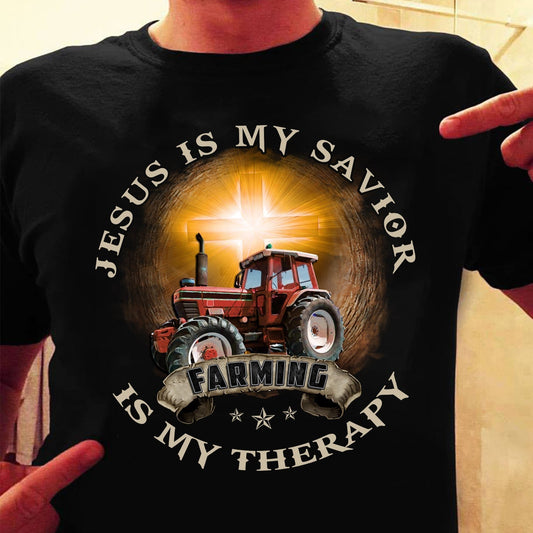 Farm drawing, Glow cross pattern, Jesus is my savior - Jesus Apparel