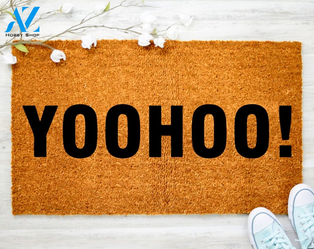 YOOHOO You're Here Doormat Address Location Door mat Housewarming Doormat Coir doormat Gifts Porch Decor