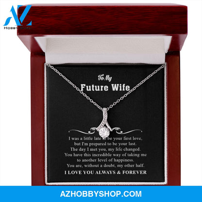 You Are My Other Half - To Wife Gift - White Gold Necklace