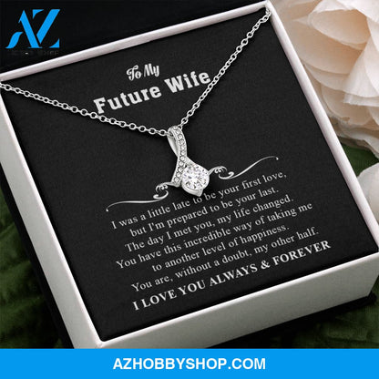 You Are My Other Half - To Wife Gift - White Gold Necklace