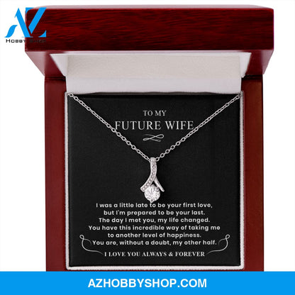 You Are My Other Half - White Gold Necklace