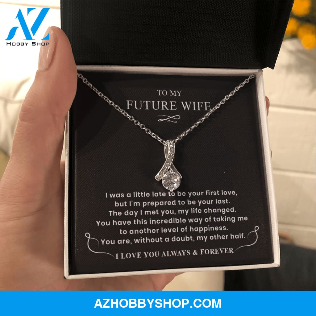 You Are My Other Half - White Gold Necklace