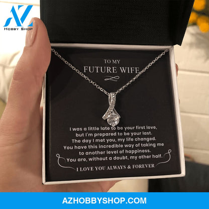 You Are My Other Half - White Gold Necklace