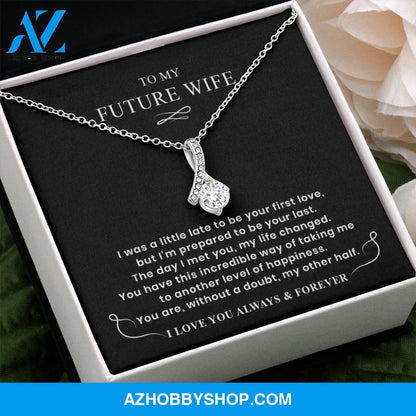 You Are My Other Half - White Gold Necklace