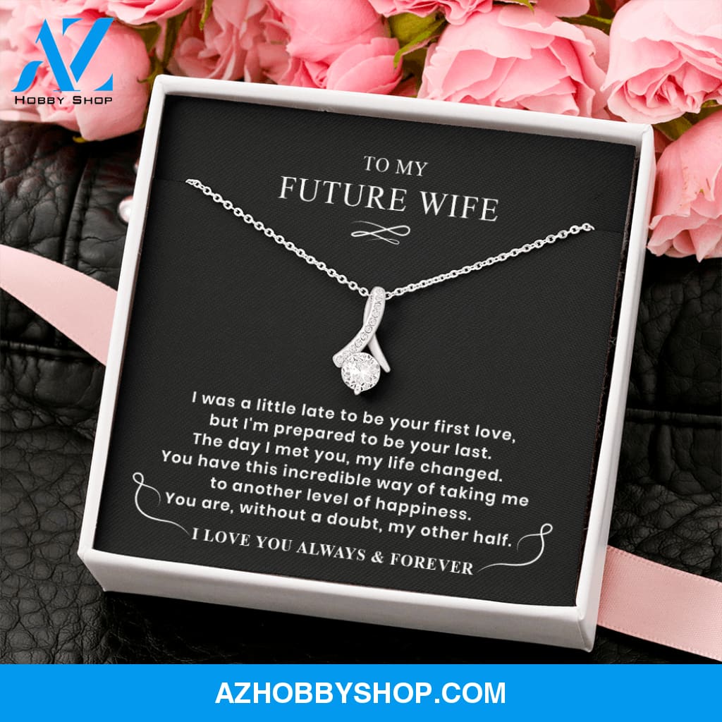 You Are My Other Half - White Gold Necklace