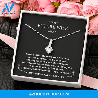 You Are My Other Half - White Gold Necklace
