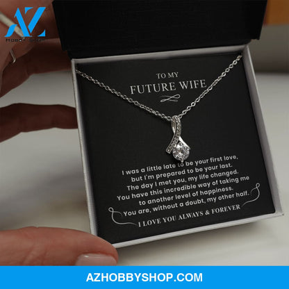 You Are My Other Half - White Gold Necklace