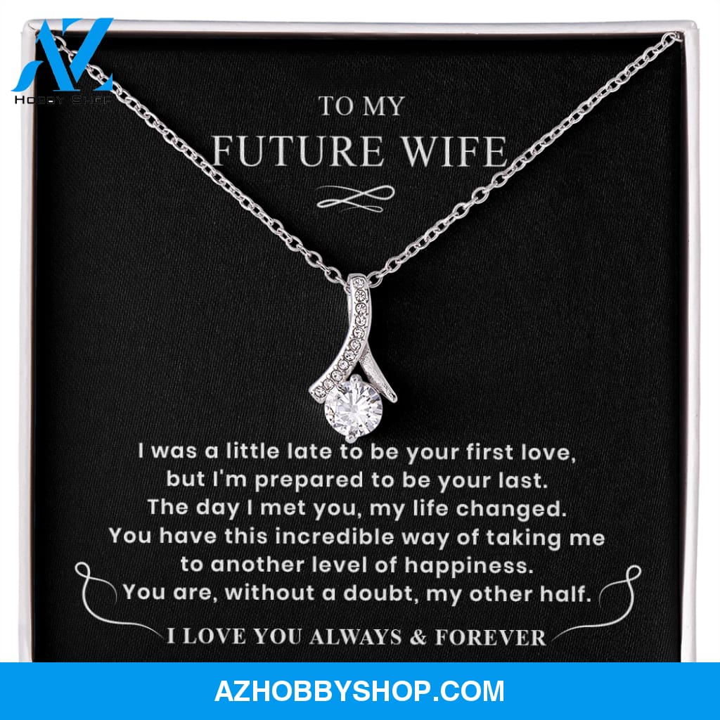 You Are My Other Half - White Gold Necklace