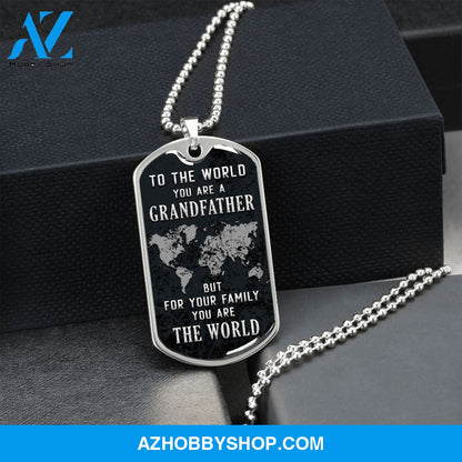 You are the World - Graphical Dog Tag & Ball chain (steel)