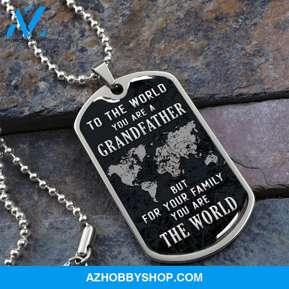 You are the World - Graphical Dog Tag & Ball chain (steel)