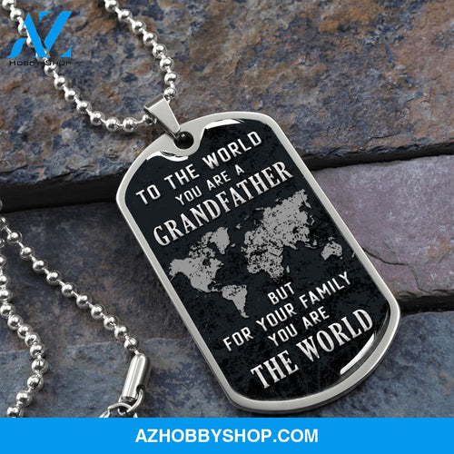 You are the World - Graphical Dog Tag & Ball chain (steel)