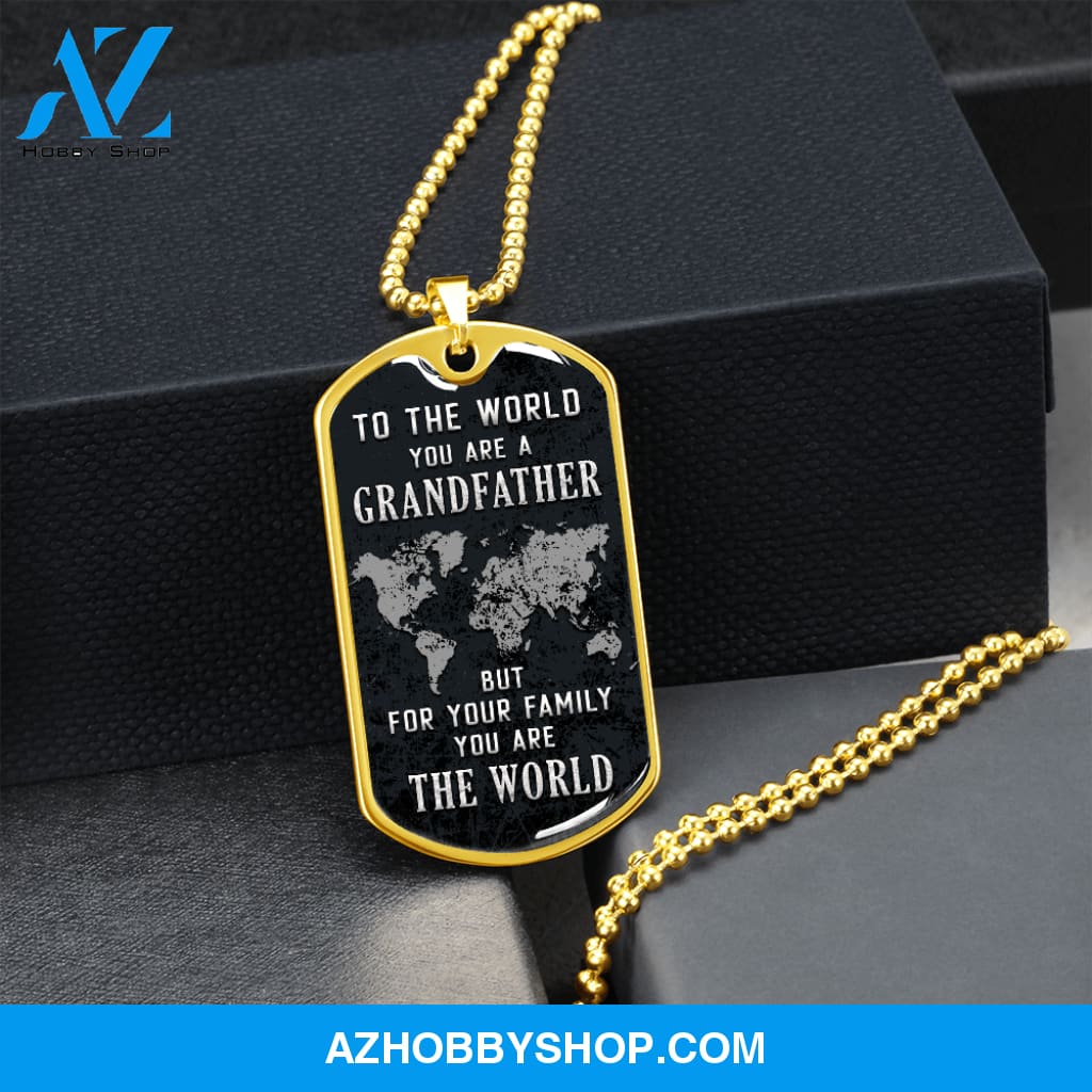 You are the World - Graphical Dog Tag & Ball chain (steel)